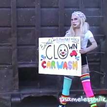 moreshameless: Clown Girl Car Wash