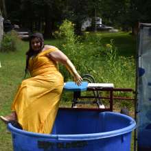 JD and Messy Andi: Dreaming of warmer weather with a formal dunking!