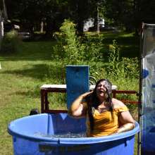 JD and Messy Andi: Dreaming of warmer weather with a formal dunking!