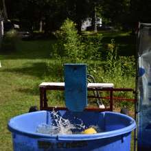 JD and Messy Andi: Dreaming of warmer weather with a formal dunking!