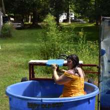 JD and Messy Andi: Dreaming of warmer weather with a formal dunking!
