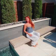 WetlookFashion: Emma Gets Wet in White Baggy Pants and a Sexy Lace Top