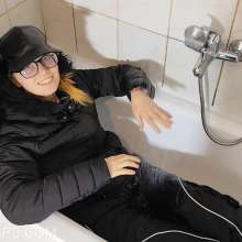 Get Your Snaps: bathed Sara in her winter clothes and she enjoyed it  POV video