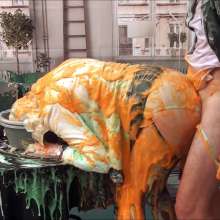 custardcouple: Messy Slime Sex In Worksuits.
