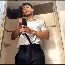 WETColours: Mike Shower with White Shirt and Tie