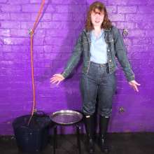 DungeonMasterOne: Miss Abigail Soaked in Double Denim Wetlook