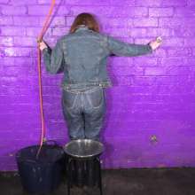 DungeonMasterOne: Miss Abigail Soaked in Double Denim Wetlook