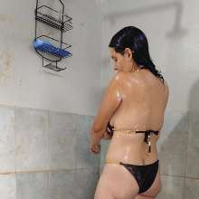 Ready2Wam Studio: Monica Showering after Having a Sweet Mess