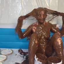 Messy Temptress: Naked and Naughty in Nutella + Cream Pies (I Got SO Messy!)