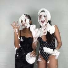 RevSlymsford: First Time Pied!  Enjoy Lucya's Natural Giggling Reactions