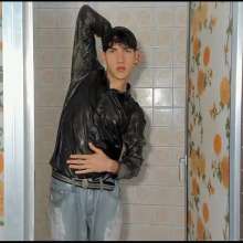 WETColours: Ryan Takes a Shower in a Green Shirt and Jeans