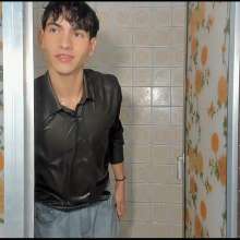 WETColours: Ryan Takes a Shower in a Green Shirt and Jeans
