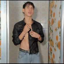 WETColours: Ryan Takes a Shower in a Green Shirt and Jeans