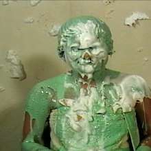 Anglefan: Kristen slimed in her towel and shower cap