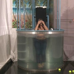 doctor_splash: Dunk Tank Featuring Ariel Dunked in Jeans