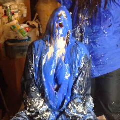 CandyCustard: Candy messes up Maria in rainwear