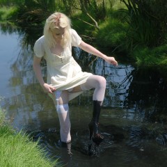 WSMProductions: Blonde Kimyl experiences the silty, peaty, oily mud--Wsm