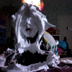 LittleStormyStarr: Laying in bed with a can of shaving cream