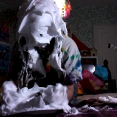 LittleStormyStarr: Laying in bed with a can of shaving cream