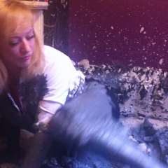 CandyCustard: Mud virgin Axa Jay gets muddy in officewear, tights and heels