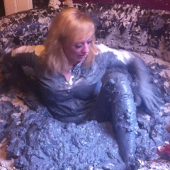 CandyCustard: Mud virgin Axa Jay gets muddy in officewear, tights and heels