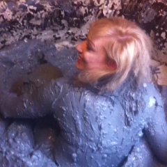 CandyCustard: Mud virgin Axa Jay gets muddy in officewear, tights and heels