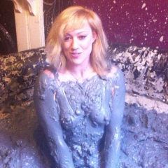 CandyCustard: Mud virgin Axa Jay gets muddy in officewear, tights and heels
