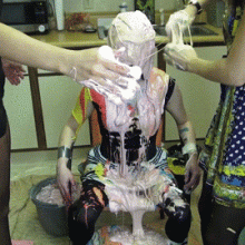 RevSlymsford: Coverage!  Jilly humiliated with bucket after bucket of sticky mallow gunge