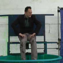 GungeTankBabes: Jonny K gets dunked in his best best-shirt and jacket.