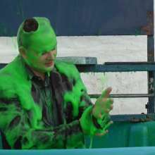GungeTankBabes: Jonny K gets dunked in his best best-shirt and jacket.
