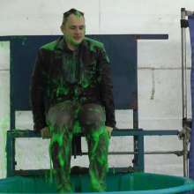GungeTankBabes: Jonny K gets dunked in his best best-shirt and jacket.
