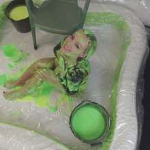 GirlsGetGunged: Busty Blonde + Thick Green Gunge