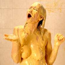WSMProductions: New girl Nicky Phillips in sploshy custard play--wsm