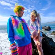 messyhot: Audra and Marron Sploshing on a Nude Beach