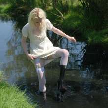 WSMProductions: Blonde Kimyl experiences the silty, peaty, oily mud--wsm