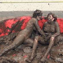 wamfan: Mud Wrestling Video: Plaid vs Polka-Dots
