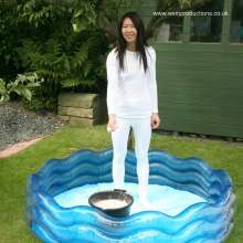 WSMProductions: Jade takes advantage of frozen dessert for a garden sploshing--wsm