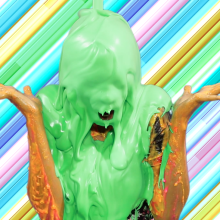 PieZone: Gabi Is Snobby and Slimed in "Guess The Mess" (Feet Dipping!)