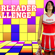 PieZone: Lucy Returns To Take The Cheerleader Challenge (Bucket Dunking!)