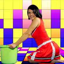 PieZone: Lucy Returns To Take The Cheerleader Challenge (Bucket Dunking!)