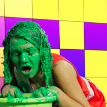 PieZone: Lucy Returns To Take The Cheerleader Challenge (Bucket Dunking!)