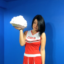 PieZone: Lucy Returns To Take The Cheerleader Challenge (Bucket Dunking!)