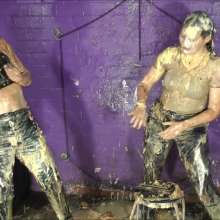 DungeonMasterOne: Susie and Rosemary make out in messy jodhpurs and disco pants!