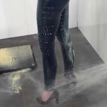 MostWam: Emily Covered in Orange Juice and Custard in Jeans