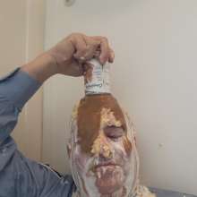 wetnmessyme: Lunch time messy fun in fireman uniform