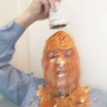 wetnmessyme: Lunch time messy fun in fireman uniform
