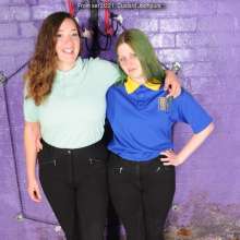 DungeonMasterOne: Saturation Hall: Maria and Rosemary in Custard Jodhpurs!