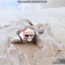 DungeonMasterOne: Langstonedale: Lady A gets muddy in industrial trousers and swimsuit!