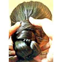 ArabianGoggles: Oil combed through hair.
