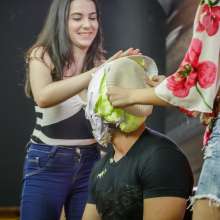 walking the plank: Handsome guy getting pied (Jean)